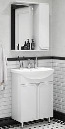Corozo Мебель для ванной Сириус 65 белая – фотография-1